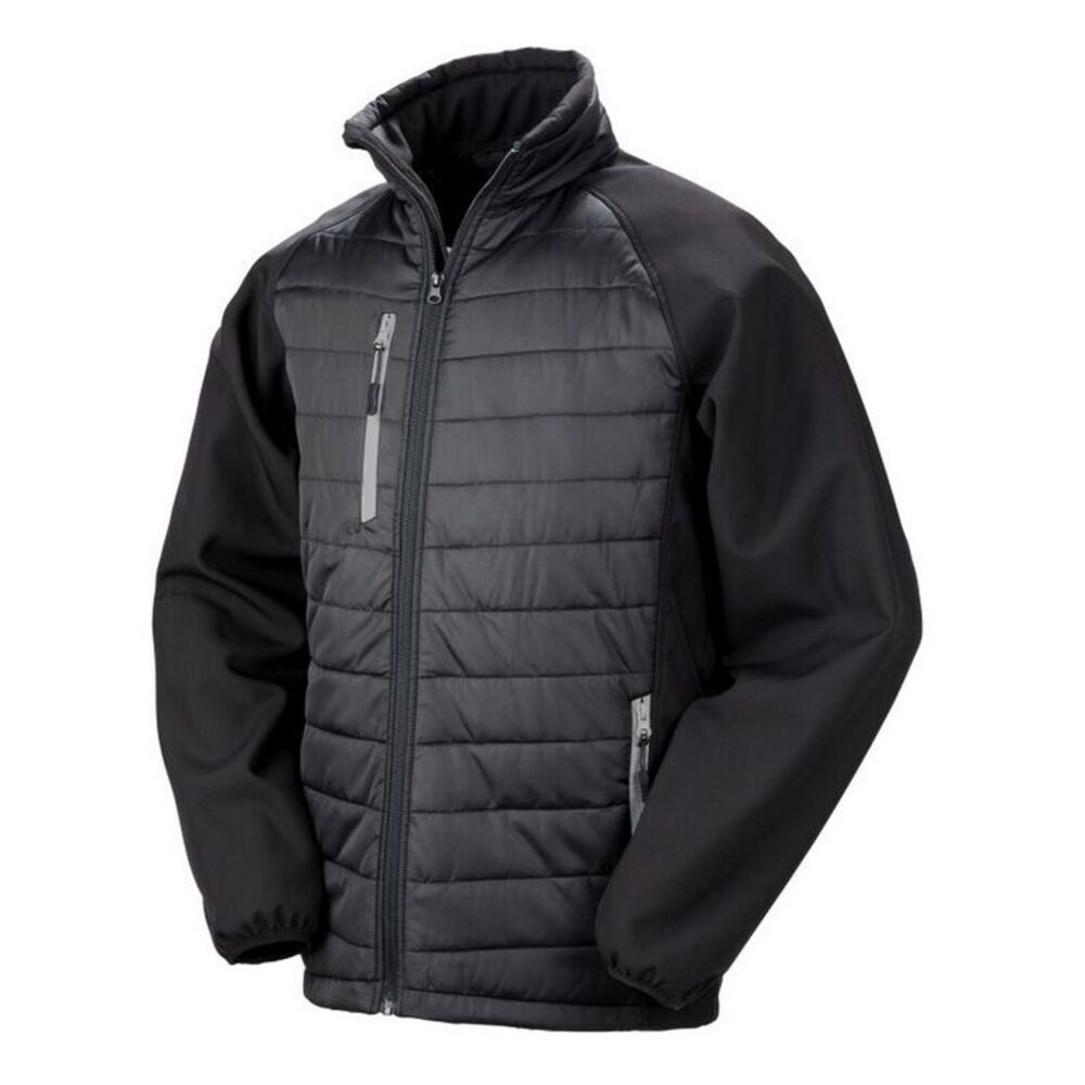 Result Womens/Ladies Compass Soft Shell Jacket / Black/Gray
